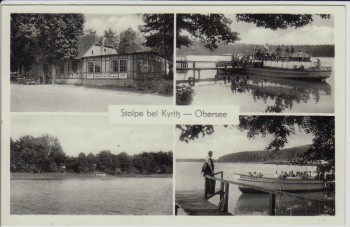 AK Mehrbild Stolpe bei Kyritz Obersee HO-Gaststätte Boote 1960