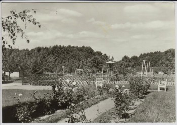 AK Foto Lindow (Mark) Erholungsheim Garten 1973