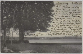 VERKAUFT !!!   AK Flensburg Randershof Gruss von der Flensburger Föhrde Bucht bei der Munkmühle 1904