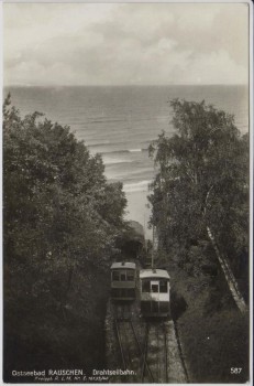AK Foto Ostseebad Rauschen Swetlogorsk Drahtseilbahn Samland Ostpreußen Russland 1920