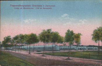 AK Griesheim b. Darmstadt Truppenübungsplatz Baracken 1925
