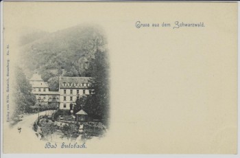 AK Gruss aus dem Schwarzwald Bad Sulzbach im Renchtal Lautenbach 1900