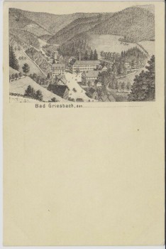 AK Litho Griesbach Bad Peterstal Renchtal Schwarzwald 1900 RAR