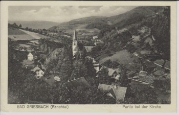 AK Bad Griesbach im Schwarzwald Partie bei der Kirche Bad Peterstal Renchtal 1926