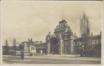 AK Foto Nürnberg Blick auf den Hauptbahnhof 1935