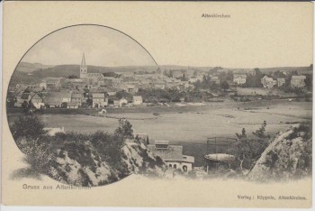 AK Gruss aus Altenkirchen Ortsansicht Westerwald 1900 RAR