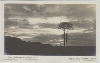 AK Foto Ernste Stimmungen aus erster Zeit Dr. Sauer Zwingenburg II. Serie ( 11-20) No. 17 Kriegswinter 1914/15