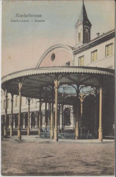 AK Bad Niederbronn Niederbronn-les-Bains Kurbrunnen Nordvogesen Elsass Bas-Rhin Frankreich 1909