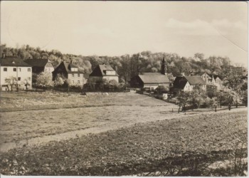 VERKAUFT !!!   AK Foto Rödlitz Blick zur Kirche bei Lichtenstein Sachsen 1975