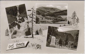 AK Gruß aus Ostwig Sauerland Ortsansicht Bauernhaus bei Bestwig 1960
