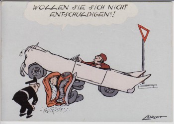 Künstler-AK Humor Loriot Wollen sie sich nicht entschuldigen?! Magna Carta Nr. 004 1970