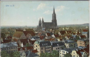 AK Ulm an der Donau Ortsansicht mit Dom 1900