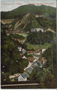 AK Triberg im Schwarzwald Bahnblick unterhalb Bachjörg 1906
