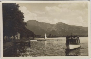 AK Foto Partie am Tegernsee mit Boot Max Josef 1941