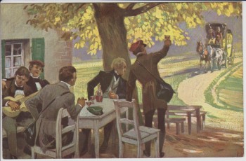 Künstler-AK Paul Hey Was kommt dort von der Höh Volksliederkarte Nr. 33 1915