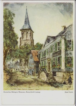 Künstler-AK Remscheid Lennep Deutsches Röntgen-Museum Josef Steib 1950