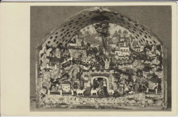 AK Foto Sonneberg Thüringen Deutsches Spielzeugmuseum Salzburger Krippe 1935