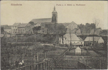 AK Hillesheim Eifel Partie a. d. Mühle m. Stadtmauer 1919