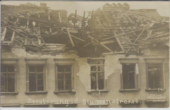 AK Foto Berlin Friedrichshain Zerstörung in der Blumenstrasse Spartakusaufstand 1919