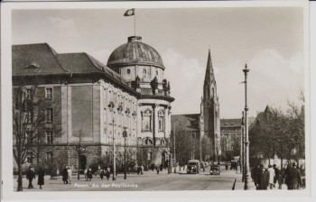 AK Foto Posen An der Paulikirche vile Menschen Poznań Polen 1942