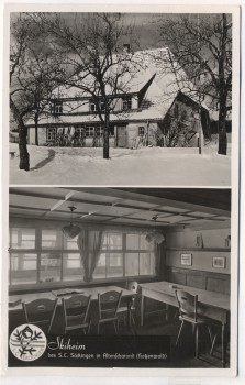 VERKAUFT !!!     Ak Skiheim des S.C. Säckingen in Altenschwand b. Rickenbach Hotzenwald 1939