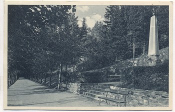 AK Gräfenberg in Schlesien Koppenweg polnisches Denkmal b. Freiwaldau Lázně Jeseník Tschechien 1927 RAR