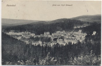 AK Marienbad Blick vom Cafe Rübezahl Mariánské Lázně Tschechien 1919