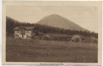 VERKAUFT !!!   AK Forsthaus Arnsdorf mit Kleis b. Haida Nový Bor Tschechien 1924