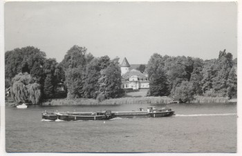 VERKAUFT !!!   AK Foto Berlin Erholungsheim Gatow mit Havel und Schiff 1963