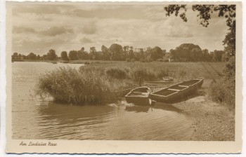 AK Foto Kappeln an der Schlei Am Lindauer Moor mit Booten 1958