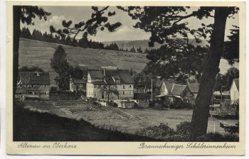 AK Altenau im Oberharz Braunschweiger Schülerinnenheim Bahnpoststempel 1939 RAR