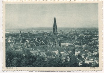 AK Freiburg im Breisgau Überblick Ortsansicht 1935