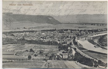 VERKAUFT !!!   AK Höxter vom Rodeneck Ortsansicht Soldatenkarte 1909