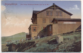 AK Riesengebirge Die Prinz Heinrich-Baude b. Karpacz Krummhübel Schlesien Polen 1921
