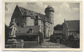 AK Foto Rimpar Schloss Grumbach Unterfranken Bayern 1940