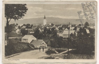 AK Waldthurn Ortsansicht mit Menschen b. Neustadt an der Waldnaab Bayern 1910