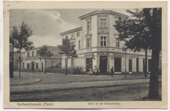 VERKAUFT !!!   AK Sachsenhausen ( Mark ) Blick in die Urbanstraße mit Kolonialwaren Alfred Talweiler b. Oranienburg 1926 RAR