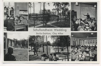 AK Berlin Dahlem Schullandheim Wedding Clay-Allee 6 Bilder Kinder 1954