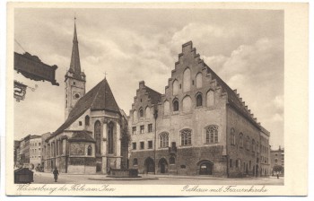 AK Wasserburg am Inn Rathaus und Frauenkirche 1930