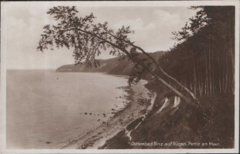 AK Ostseebad Binz auf Rügen Partie am Meer 1930