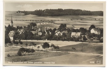 AK Foto Bad Oppelsdorf von Osten gesehen Oberer Teil Opolno Zdrój b. Bogatynia Reichenau Schlesien Polen 1935