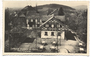 AK Foto Luftkurort Jauernick bei Görlitz Markersdorf Kreuzbergbaude 1935 AK Foto Luftkurort Jauernick bei Görlitz Markersdorf Kreuzbergbaude 1935