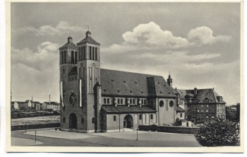 AK Foto Nürnberg Kriegsgedächtniskirche St. Ludwig mit Franziskanerkloster 1930 RAR Sammlerstück