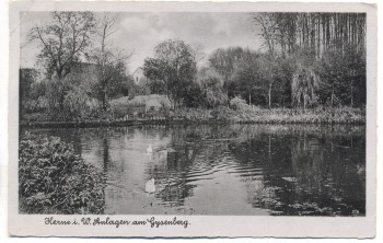AK Herne in Westfalen Anlagen am Gysenberg 1942