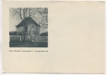 VERKAUFT !!!     AK Haus Naunhof Lenaustraße 11 Sachsen 1940