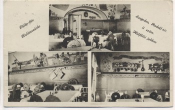 AK Szeged Rudolf tér 9 Fülöp-féle Halászcsárda Ungarn 1924 RAR