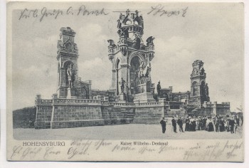AK Hohensyburg Kaiser Wilhelm-Denkmal mit Menschen 1905