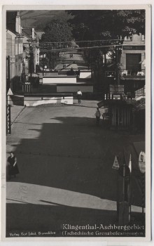 VERKAUFT !!!   AK Foto Klingenthal Aschberggebiet Tschechische Grenzbefestigungen Grenze Menschen Schranken 1938 RAR