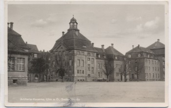 VERKAUFT !!!   AK Foto Ulm an der Donau Artillerie-Kaserne Sedan Straße Feldpost 1940 RAR