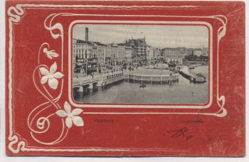 VERKAUFT !!!   Präge-AK Hamburg Jungfernstieg 1901